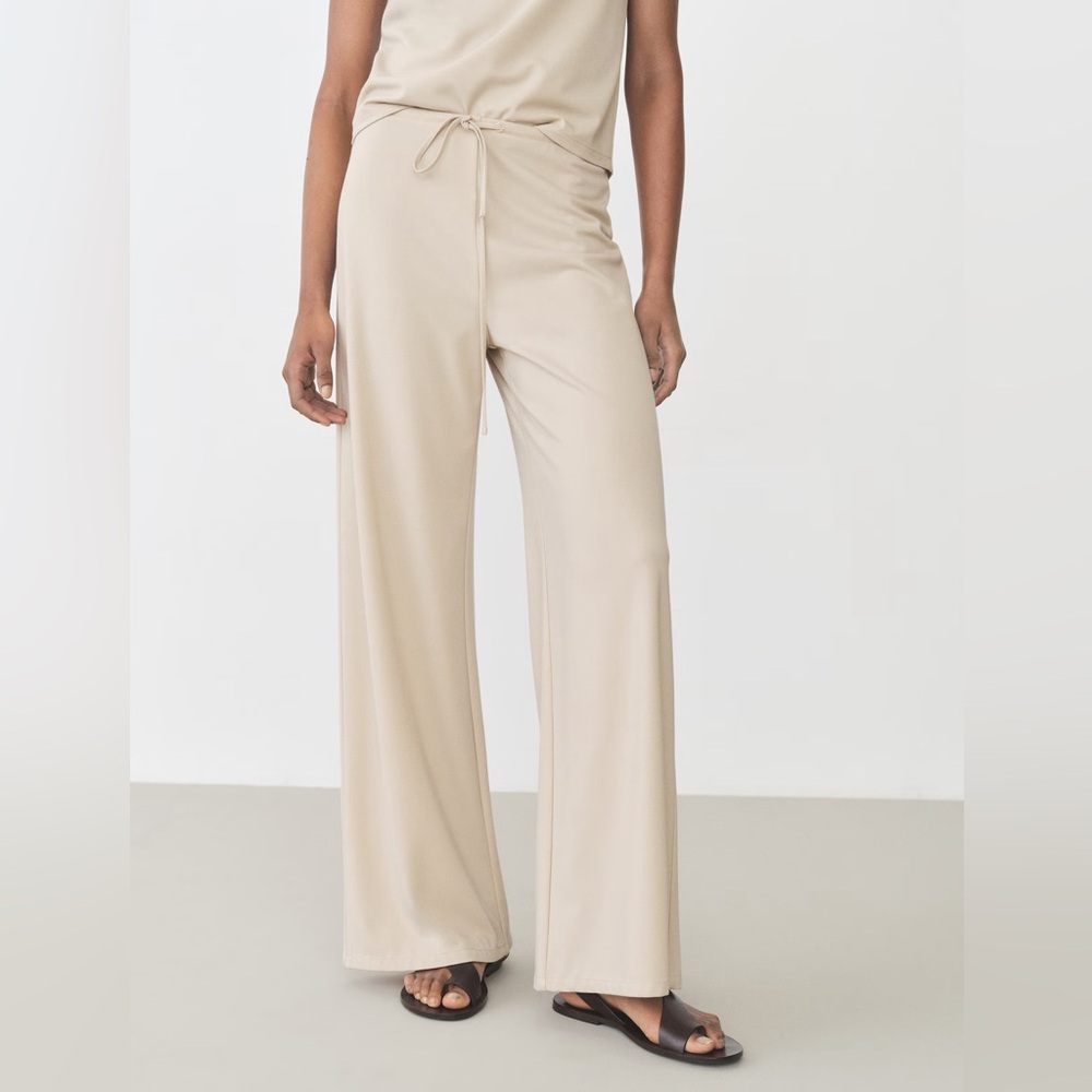 NWT Mango Wide Leg Pants with Elastic Waist